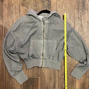 Gray Women's Hooded Jacket